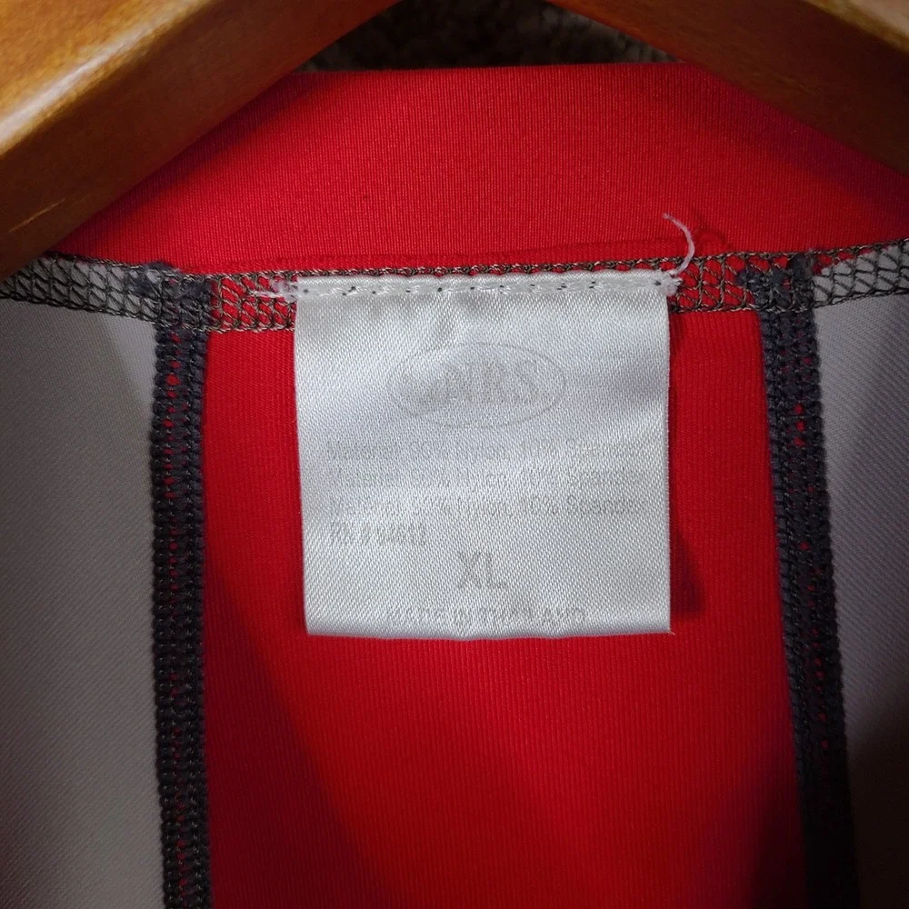 NRS Shirt Mens XL Red Gray Rash Guard Short Sleeve HydroSilk UV Protection Water